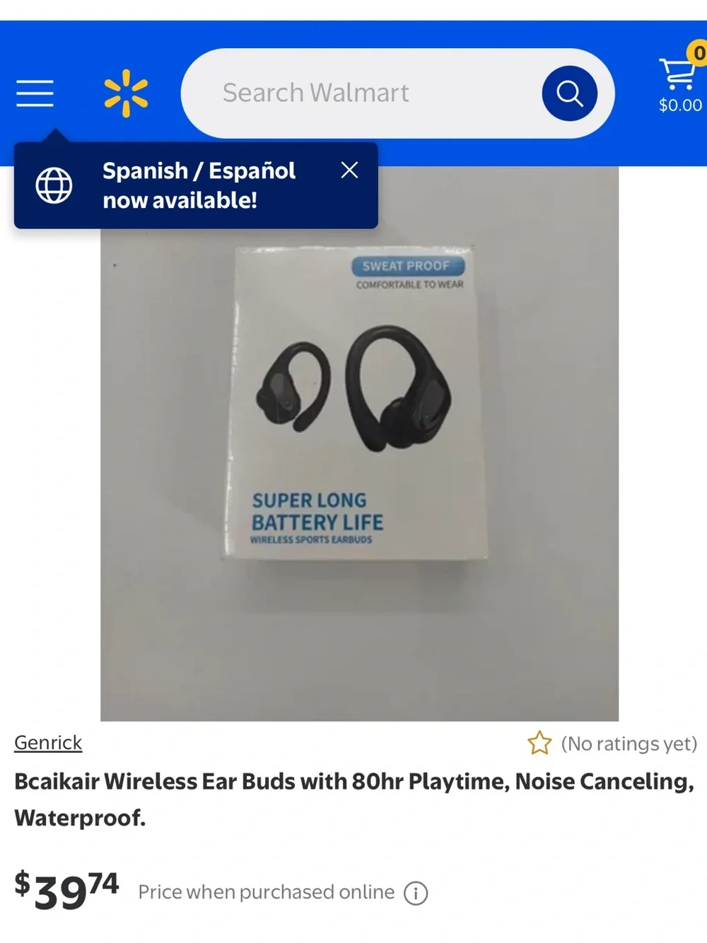 Wireless Earbuds with Portable Charging Case - White